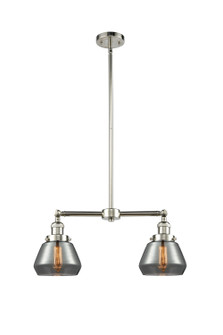 Franklin Restoration Two Light Island Pendant in Polished Nickel (405|209-PN-G173)