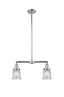 Franklin Restoration Two Light Island Pendant in Polished Nickel (405|209-PN-G184S)