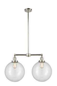 Franklin Restoration LED Island Pendant in Polished Nickel (405|209-PN-G202-12-LED)
