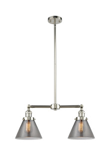 Franklin Restoration Two Light Island Pendant in Polished Nickel (405|209-PN-G43-L)