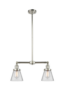 Franklin Restoration Two Light Island Pendant in Polished Nickel (405|209-PN-G62)