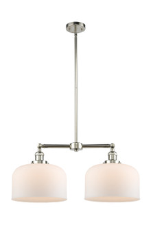 Franklin Restoration Two Light Island Pendant in Polished Nickel (405|209-PN-G71-L)