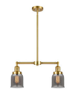 Franklin Restoration Two Light Island Pendant in Satin Gold (405|209-SG-G53)