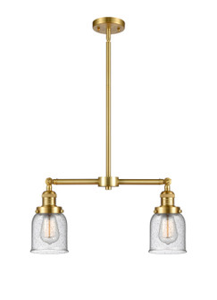 Franklin Restoration Two Light Island Pendant in Satin Gold (405|209-SG-G54)