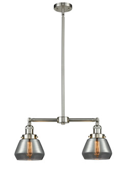 Franklin Restoration Two Light Island Pendant in Brushed Satin Nickel (405|209-SN-G173)