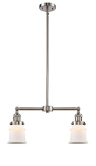 Franklin Restoration Two Light Island Pendant in Brushed Satin Nickel (405|209-SN-G181S)
