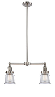 Franklin Restoration Two Light Island Pendant in Brushed Satin Nickel (405|209-SN-G182S)