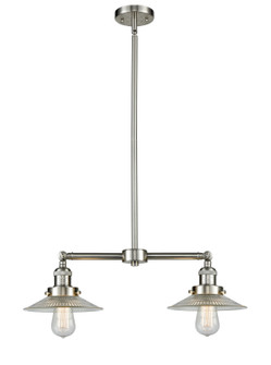 Franklin Restoration Two Light Island Pendant in Brushed Satin Nickel (405|209-SN-G2)