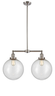 Franklin Restoration LED Island Pendant in Brushed Satin Nickel (405|209-SN-G204-12-LED)