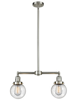 Franklin Restoration LED Island Pendant in Brushed Satin Nickel (405|209-SN-G204-6-LED)