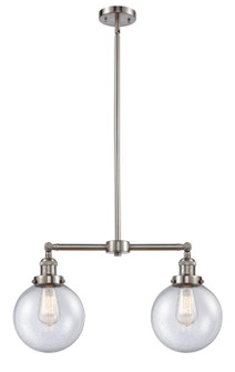 Franklin Restoration LED Island Pendant in Brushed Satin Nickel (405|209-SN-G204-8-LED)