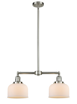 Franklin Restoration Two Light Island Pendant in Brushed Satin Nickel (405|209-SN-G71)