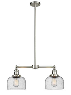 Franklin Restoration Two Light Island Pendant in Brushed Satin Nickel (405|209-SN-G74)