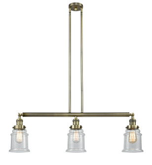 Franklin Restoration LED Island Pendant in Antique Brass (405|213-AB-G184-LED)