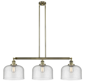 Franklin Restoration Three Light Island Pendant in Antique Brass (405|213-AB-G74-L)