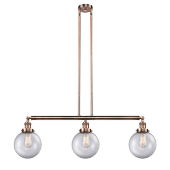 Franklin Restoration Three Light Island Pendant in Antique Copper (405|213-AC-G202-8)