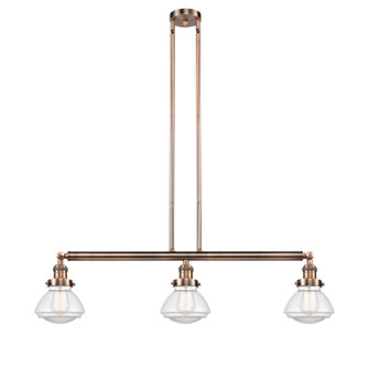 Franklin Restoration Three Light Island Pendant in Antique Copper (405|213-AC-G322)
