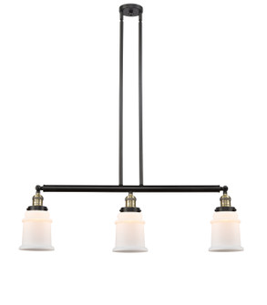 Franklin Restoration Three Light Island Pendant in Black Antique Brass (405|213-BAB-G181)