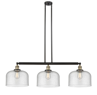 Franklin Restoration Three Light Island Pendant in Black Antique Brass (405|213-BAB-G74-L)