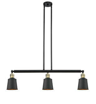 Franklin Restoration Three Light Island Pendant in Black Antique Brass (405|213-BAB-M9-BK)