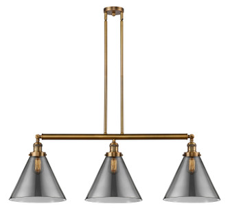 Franklin Restoration Three Light Island Pendant in Brushed Brass (405|213-BB-G43-L)