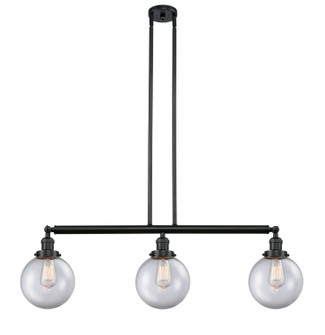 Franklin Restoration LED Island Pendant in Matte Black (405|213-BK-G202-8-LED)