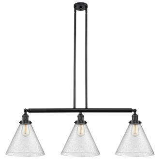 Franklin Restoration LED Island Pendant in Matte Black (405|213-BK-G44-L)
