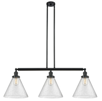 Franklin Restoration LED Island Pendant in Matte Black (405|213-BK-G44-L-LED)