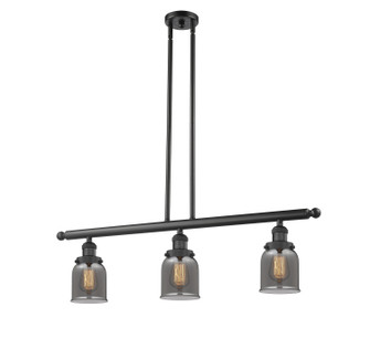 Franklin Restoration Three Light Island Pendant in Matte Black (405|213-BK-G53)