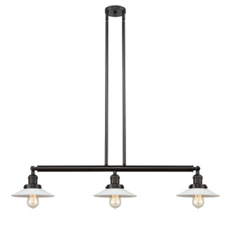 Franklin Restoration Three Light Island Pendant in Oil Rubbed Bronze (405|213-OB-G1)