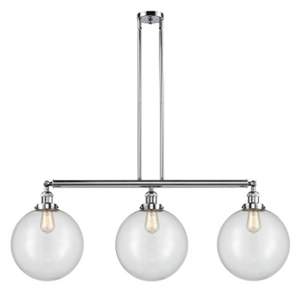 Franklin Restoration Three Light Island Pendant in Polished Chrome (405|213-PC-G202-12)