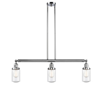 Franklin Restoration Three Light Island Pendant in Polished Chrome (405|213-PC-G314)