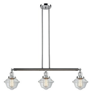Franklin Restoration Three Light Island Pendant in Polished Chrome (405|213-PC-G532)