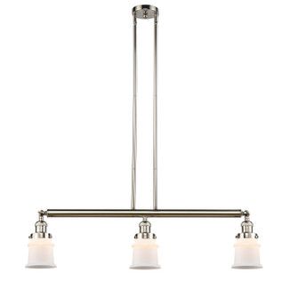 Franklin Restoration Three Light Island Pendant in Polished Nickel (405|213-PN-G181S)