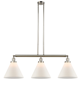 Franklin Restoration Three Light Island Pendant in Polished Nickel (405|213-PN-G41-L)