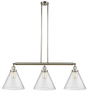 Franklin Restoration Three Light Island Pendant in Polished Nickel (405|213-PN-G44-L)