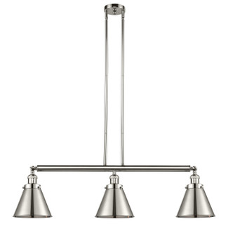 Franklin Restoration Three Light Island Pendant in Polished Nickel (405|213-PN-M13-PN)