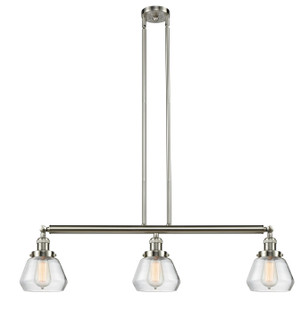 Franklin Restoration Three Light Island Pendant in Brushed Satin Nickel (405|213-SN-G172)