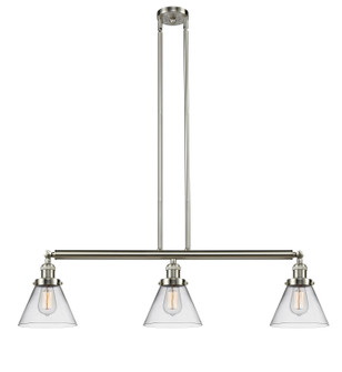 Franklin Restoration Three Light Island Pendant in Brushed Satin Nickel (405|213-SN-G42)