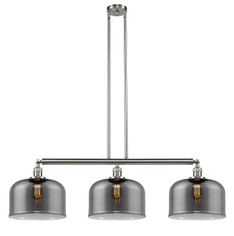 Franklin Restoration Three Light Island Pendant in Brushed Satin Nickel (405|213-SN-G73-L)