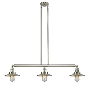 Franklin Restoration Three Light Island Pendant in Brushed Satin Nickel (405|213-SN-M2)