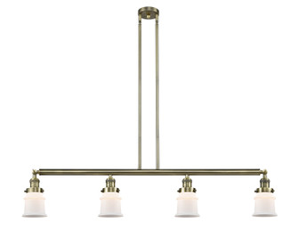 Franklin Restoration Four Light Island Pendant in Antique Brass (405|214-AB-G181S)