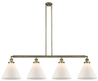Franklin Restoration Four Light Island Pendant in Antique Brass (405|214-AB-G41-L)