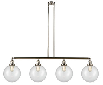Franklin Restoration Four Light Island Pendant in Polished Nickel (405|214-PN-G202-10)