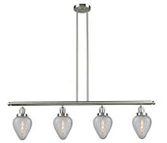 Franklin Restoration Four Light Island Pendant in Brushed Satin Nickel (405|214-SN-G165)
