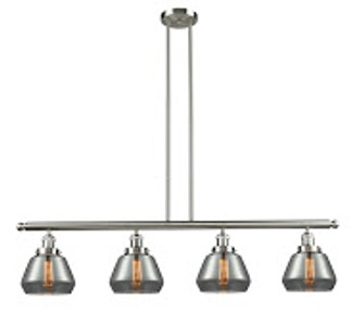 Franklin Restoration Four Light Island Pendant in Brushed Satin Nickel (405|214-SN-G173)