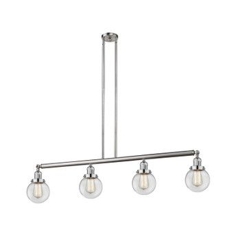 Franklin Restoration LED Island Pendant in Brushed Satin Nickel (405|214-SN-G202-6-LED)