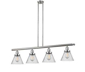 Franklin Restoration Four Light Island Pendant in Brushed Satin Nickel (405|214-SN-G44)