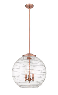 Ballston Three Light Pendant in Antique Copper (405|221-3S-AC-G1213-18)