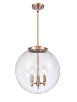 Franklin Restoration Three Light Pendant in Antique Copper (405|221-3S-AC-G202-16)